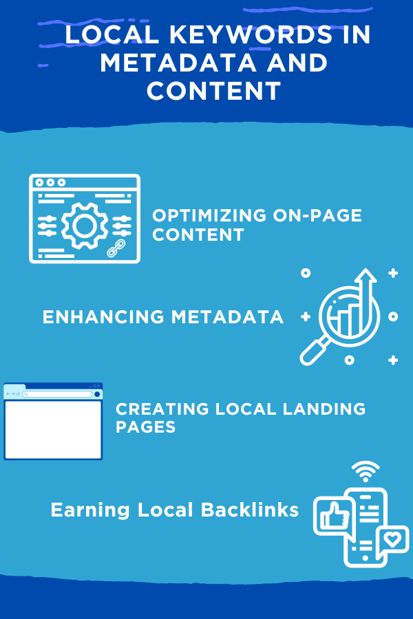 Local keyword research-Local keywords in metadata and content
