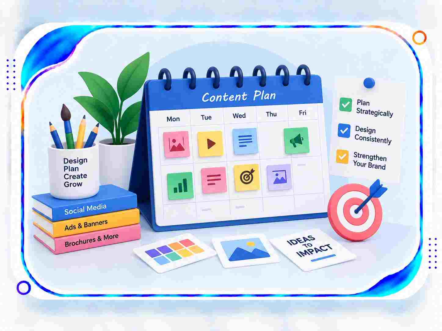 Graphic Design Company for creative content planning