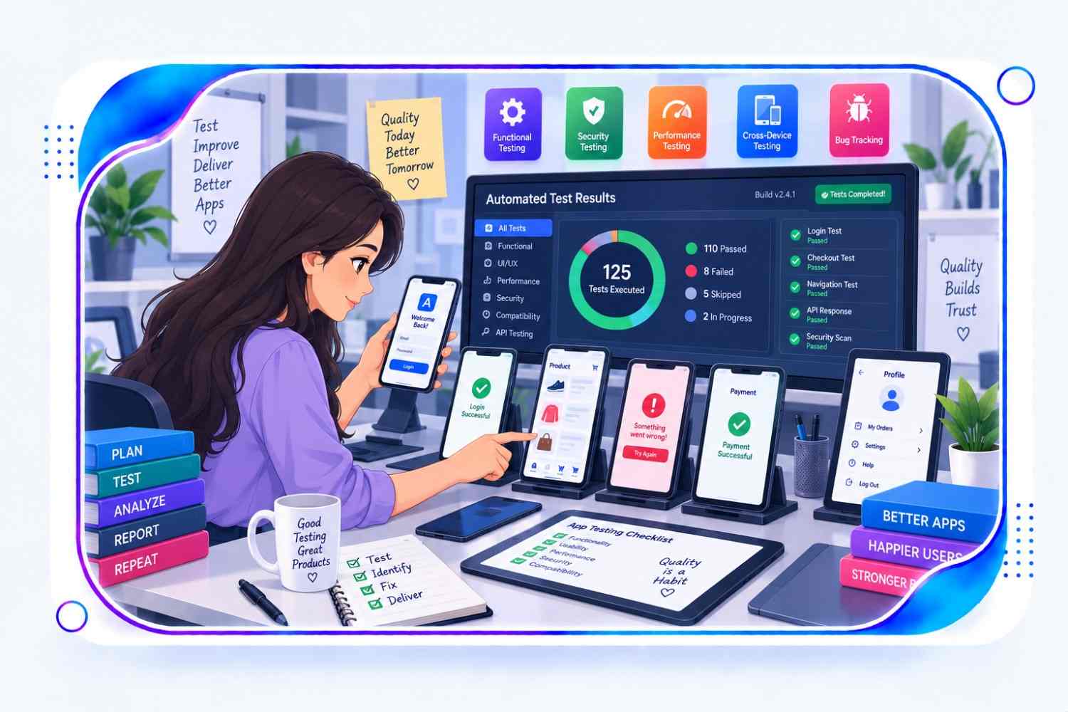 Mobile app testing and quality assurance
